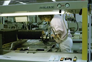 Ruhr area. Women's workplace at Siiemens ca