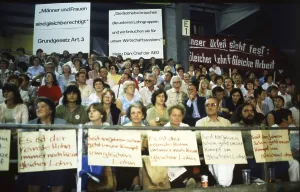 Ruhr. Trade union. Rally-demonstration for equal pay for woman