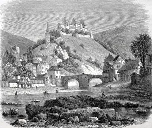 Ruin of Vianden Castle in Luxembourg