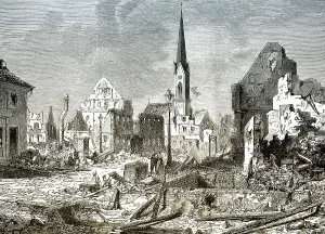 The ruined city of Kehl am Rhein