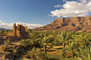 Ruined Kasbah, a former Berbers residential castle built of adobe