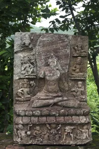 Ruined statue in heritage Buddha excavated site