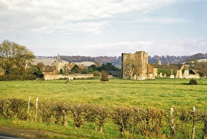 Ruins of the Archbishop's Palace, Otford, Kent, England, UK 1956