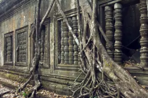 Category Buddhism Prints: Ruins of Beng Meala temple, blind windows