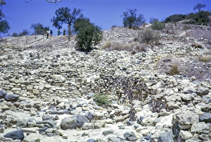 Ruins of buildings at Neolithic settlement of Choirokoitia, Cyprus, Europe 1973 one of the most important prehistoric sites in the eastern Mediterranean, Europe