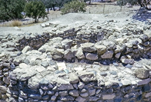 Ruins of buildings at Neolithic settlement of Choirokoitia, Cyprus, Europe 1973 one of the most important prehistoric sites in the eastern Mediterranean, Europe