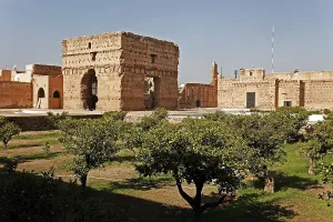 Ruins of a gigantic hall, inner courtyard of Palais El Badi