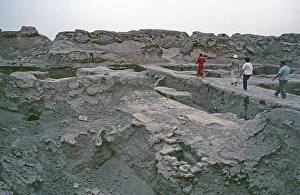 Ruins of Mari, today Tell Hariri, Syria, May 1987, vintage, retro, old, historical, Asia