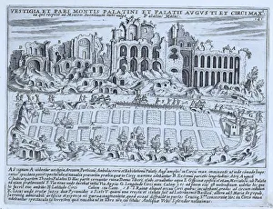Ruins of the Palace of Augustus and the Circus Maximus on the Palatine Hill