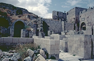 Ruins, palace, citadel, Aleppo, Syria, May 1987, vintage, retro, old, historical, Asia