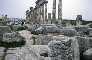 Ruins of Roman buildings at the archaeological site of Apamea, Syria, 1998, Asia