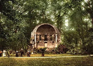 Ruins of Valkhof, Valkhofburg, a medieval royal palace of Nymegen