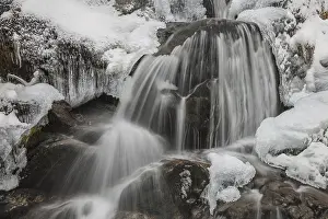 Category Mountain Landscapes Prints: Running water and ice, Bavarian Forest