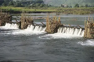 Rural dam on way to koudena, India