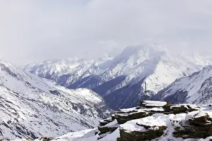 Russia. Caucasus. View on Elbrus Mount - the highest point of Europe from Cheget Mount