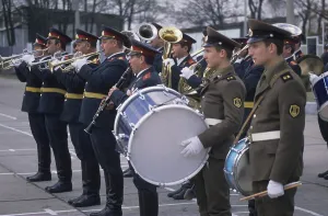 Russian military band at an army barracks in Frankfurt Oder