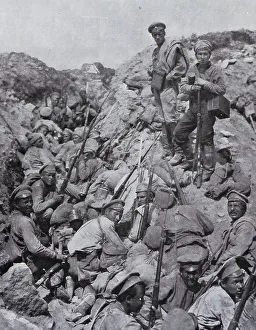 Russian soldiers awaiting assault signal