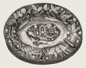 Rusticware platter by Bernard Palissy