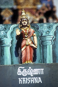 s tatue of goddess river Kris hna, India, As ia