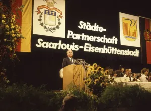 Saarlouis. Celebration of the twinning of Eisenhuettenstadt (GDR) on 19