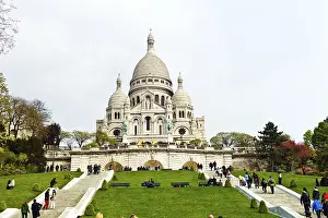 The Sacre Coeur church on Montmartre in Paris
