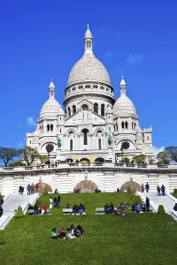 The Sacre Coeur church on Montmartre in Paris