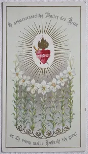 Sacred image, heart of Jesus motif