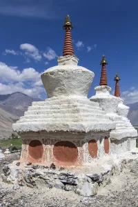 Sacred stupas in Ladakh, northern India
