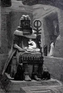 Sacrifice to Baal, the supreme god of the local pantheon