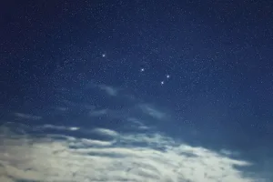 Sagitta star constellation, Night sky