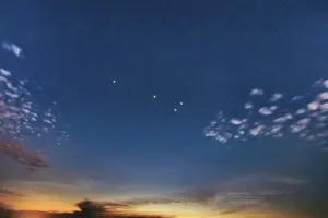 Sagitta star constellation, Night sky