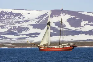 Sailboat, Svalbard, Norway