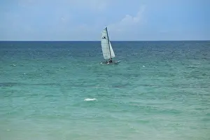 Sailing boat in the Caribbean, Cuba