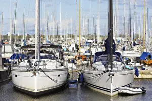Two sailing ships in the marina