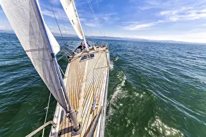 Sailing yacht on Lake Constance