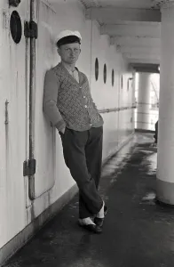 Sailor on board a cargo ship
