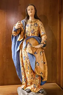Saint Lucia, polychrome wood carving