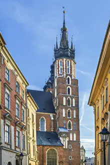 Saint Mary's Basilica is a Brick Gothic church adjacent to the Main Market Square in Krakow