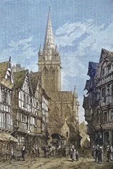 Saint-Pierre Church in 1868, in Caen