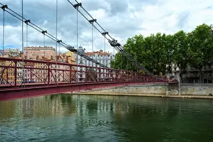 Saint Vincent footbridge over the Saone