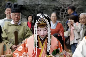Faces Of The World Prints: Saio dai, main character of the Aoi Festival