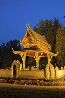 Sala Thai in the park, temple, park at twilight