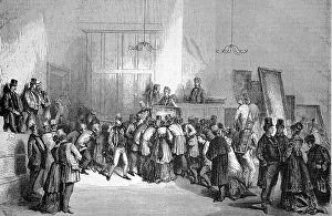A sale of paintings at the auction house