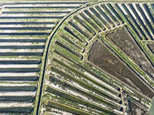Saline ponds at the salt works of Isla Cristina
