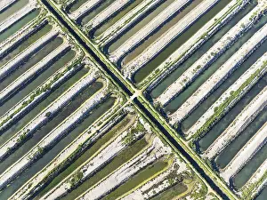 Saline ponds at the salt works of Isla Cristina