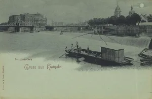 Salmon fishing in Hameln, Lower Saxony