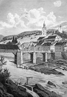 Salmon fishing in Laufenburg on the Rhine