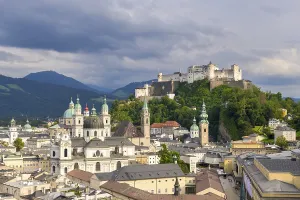 Salzburg's historic city centre with Hohensalzburg Fortress