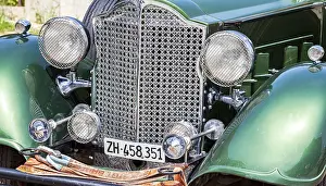 SAMARA, RUSSIA - JUNE 16, 2015: The front part of a retro car Packard Convertible Sedan 1934 year