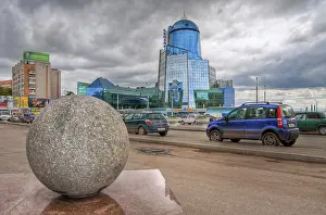 SAMARA, RUSSIA - OCTOBER 18, 2015: The modern building of the Samara Rail Terminal